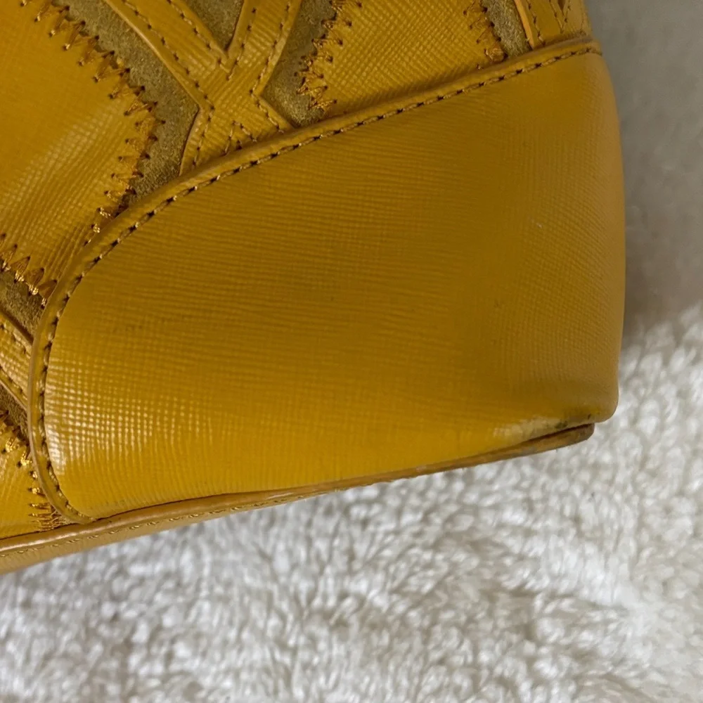 Tory Burch Mustard Diamond Satchel